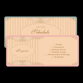 Programme Mariage Art Nouveau Orné