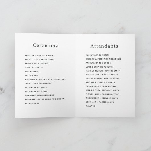 Programme Mariage au Imaginaire pétillant (Intérieur)