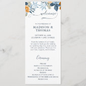 Programme Mariage Automnal Élégant Rustique Terracotta Eucal (Devant)
