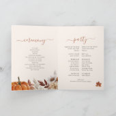 Programme Mariage automne feuilles de terracotta ivoire (Intérieur)