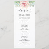 Programme Mariage aux succulentes aquarelle. Cactus floral r (Dos)
