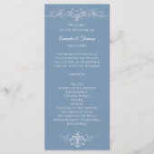 Programme Mariage Baroque Vintage Damassé (Devant)