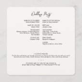 Programme Mariage blanc de lait végétal végétal minimal (Dos)