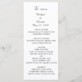 Programme mariage blanc élégant (Devant)