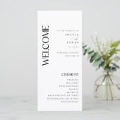 Programme Mariage blanc minimaliste et moderne (Debout devant)