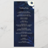 Programme Mariage bleu de l'Anemone Floral Navy (Dos)