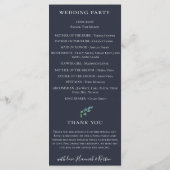 Programme Mariage Bleu Nuit au Feuillage de la Forêt Rustiqu (Dos)