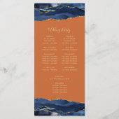 Programme Mariage Bleu Nuit Or Agate Orange Brûlé (Dos)