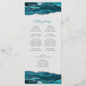 Programme Mariage Bleu Turquoise Argent Agate Gris (Dos)