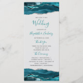 Programme Mariage Bleu Turquoise Argent Agate Gris (Devant)