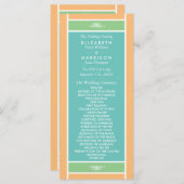 Programme Mariage - Bloc Moderne Pastel - Couleurs Tropicale (Devant / Derrière)