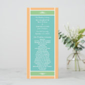 Programme Mariage - Bloc Moderne Pastel - Couleurs Tropicale (Debout devant)