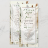 Programme Mariage Bohème Botanique Moderne de Verdure Éthéré (Devant / Derrière)