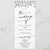 Programme Mariage bohème chic à mi-longueur avec fleurs sauv (Devant)