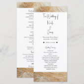 Programme Mariage Bohème Élégant Neutre aux éléments naturel (Devant / Derrière)