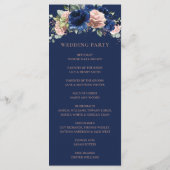 Programme Mariage Bohème Fleurs de Rose Doré et Feuillage Na (Dos)