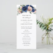 Programme Mariage Bohème Fleurs de Rose Doré et Feuillage Na (Debout devant)