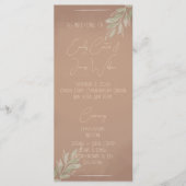 Programme Mariage Bohème Minimaliste Terracotta (Devant)