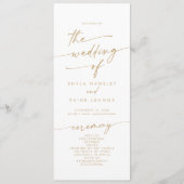 Programme Mariage Boho Chic Gold et White Tea Length (Devant)