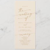 Programme Mariage Boho Chic Vintage Gold Thé Longueur (Devant)