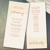 Programme Mariage boho d'automne minimal