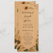 Programme Mariage Boho Peach Peach Peach (Devant / Derrière)