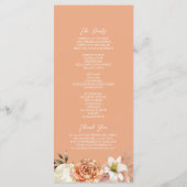 Programme Mariage Bordeaux et Bleu Marine (Dos)