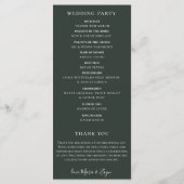 Programme Mariage botanique de verger d'orange (Dos)