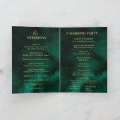 Programme Mariage botanique vert émeraude et or (Intérieur)