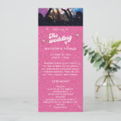Programme Mariage Boule à Facettes Rose Pailletée Groovy Col (Debout devant)