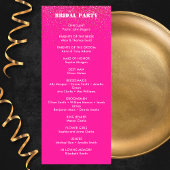 Programme Mariage Boules Rétro Disco Paillettes Rose Gras Ch