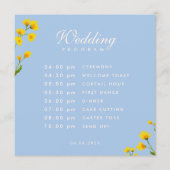 Programme Mariage bouton d'or bleu et jaune (Devant)