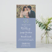 Programme Mariage campagnard photo feuille rustique aquarell (Debout devant)