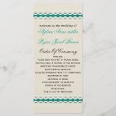 Programme mariage campagnard turquoise Rustique et dentelle (Devant)