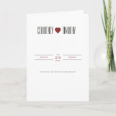 Programme Mariage cardiaque minimaliste (Devant)