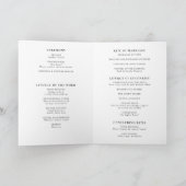 Programme Mariage catholique classique élégant (Intérieur)