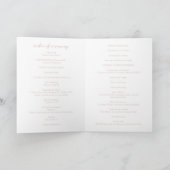 Programme Mariage Catholique Élégant à l'Encre Rose Script G (Intérieur)