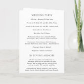 Programme Mariage Catholique Moderne Noir et Blanc Propre (Dos)