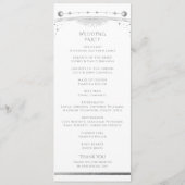 Programme Mariage Céleste Soleil Lune Étoiles Argent Blanc (Dos)