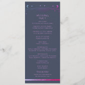 Programme Mariage Céleste Soleil Lune Étoiles Bleu Violet (Dos)
