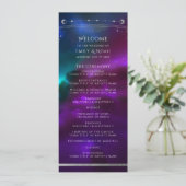 Programme Mariage céleste violet sarcelle argent (Debout devant)