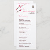Programme mariage cerise fleur maté (Devant / Derrière)