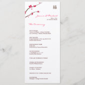 Programme mariage cerise fleur maté (Devant)