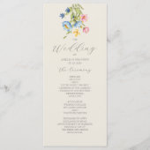 Programme Mariage Champêtre aux Fleurs Sauvages (Devant)