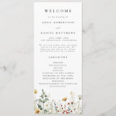 Programme Mariage Champêtre de Fleurs Sauvages d'Été (Devant)