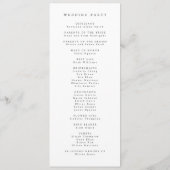 Programme Mariage Champêtre de Fleurs Sauvages d'Été (Dos)