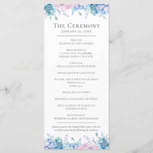 Programme Mariage Champêtre Maison de Ferme au Papier Aquare