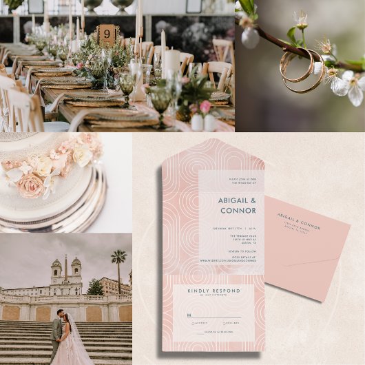 Programme Mariage chic de pêche Ovales et cercles