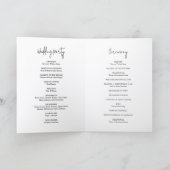 Programme Mariage chic moderne en noir et blanc (Intérieur)