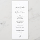 Programme Mariage Chic Noir et Blanc Moderne (Devant)